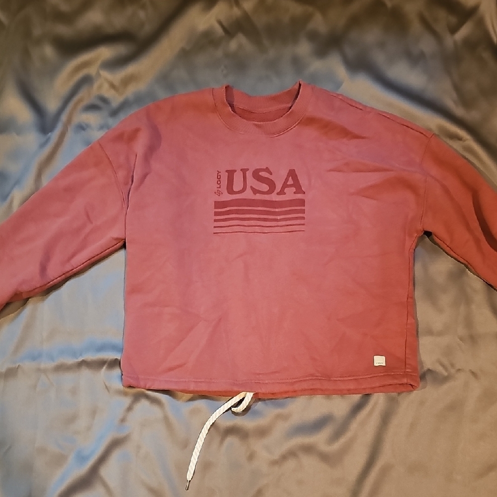 VUORI Red Crewneck Sweater with Soft Cotton Blend
